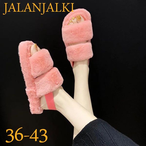 jalanjalki winter women slippers warm faux fur soft women sandals outdoor non-slip sole loverly ladies slides plush femal shoes, Black
jalanjalki winter women slippers warm faux fur soft women sandals outdoor non-slip sole loverly ladies slides plush femal shoes, Black