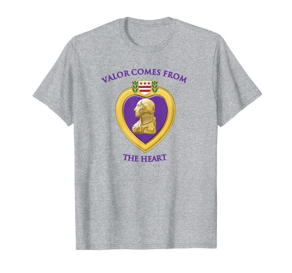 Valor Comes From The Heart Purple Heart Military Design T-Shirt, Mainly pictures
Valor Comes From The Heart Purple Heart Military Design T-Shirt, Mainly pictures
