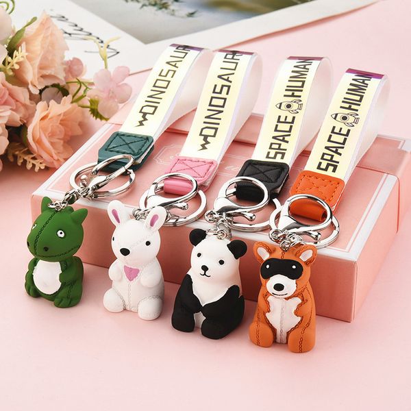 2021 fashion keychain geometric section animal panda keychain car men's and women's bag key pendant cartoon dinosaur doll creativi, Silver
2021 fashion keychain geometric section animal panda keychain car men's and women's bag key pendant cartoon dinosaur doll creativi, Silver
