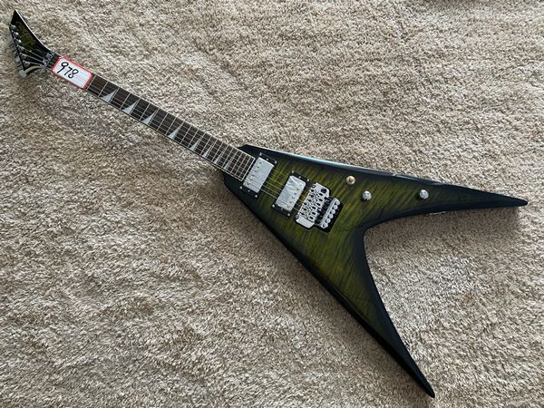 double rocker electric guitar v type electric guitar swallow tail shaped maple tiger professional
double rocker electric guitar v type electric guitar swallow tail shaped maple tiger professional