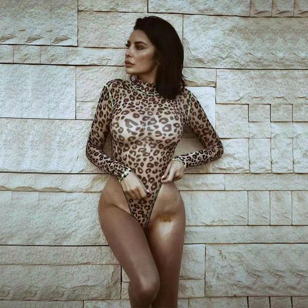 long sleeve bodysuit women one-piece swimsuit thong swimwear leopard bikini mesh see through bathing suits ladies beachwear
long sleeve bodysuit women one-piece swimsuit thong swimwear leopard bikini mesh see through bathing suits ladies beachwear