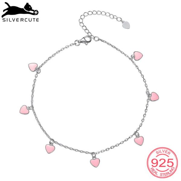 anklets silvercute pink heart for women fine genuine 925 sterling silver summer jewelry charm foot bracelet gift sca6317b, Red;blue
anklets silvercute pink heart for women fine genuine 925 sterling silver summer jewelry charm foot bracelet gift sca6317b, Red;blue