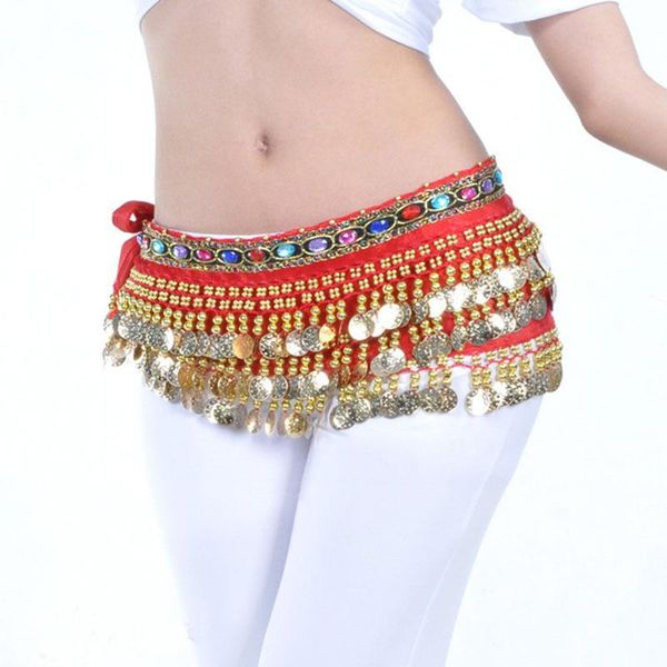 stage wear lady women belly dance belt scarf accessories 3 row skirt with gold tone coins waist chain hip wrap, Black;red
stage wear lady women belly dance belt scarf accessories 3 row skirt with gold tone coins waist chain hip wrap, Black;red
