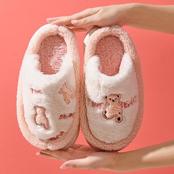 slippers winter women's cotton home indoor warm shoes men's plush flat soft non-slip waterproof slides, Black
slippers winter women's cotton home indoor warm shoes men's plush flat soft non-slip waterproof slides, Black