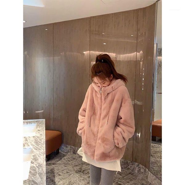 women's fur & faux 2021 winter furry thick coat fashion loose solid color wool, Black
women's fur & faux 2021 winter furry thick coat fashion loose solid color wool, Black
