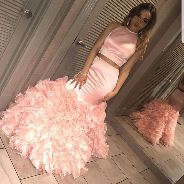 party dresses pink two piece prom 2021 satin flowers mermaid ruffles formal evening gown plus size special occasion dress dp0283, White;black
party dresses pink two piece prom 2021 satin flowers mermaid ruffles formal evening gown plus size special occasion dress dp0283, White;black