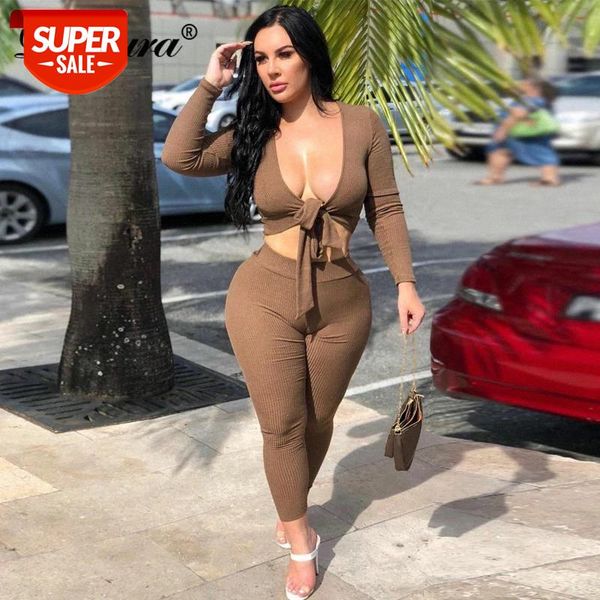 Dulzura Ribbed Women Two Piece Set Bow Tie Crop Top V Neck Long Sleeve Leggings Streetwear Bodycons Sexy Autumn Winter Matching #Gp7k, White
Dulzura Ribbed Women Two Piece Set Bow Tie Crop Top V Neck Long Sleeve Leggings Streetwear Bodycons Sexy Autumn Winter Matching #Gp7k, White