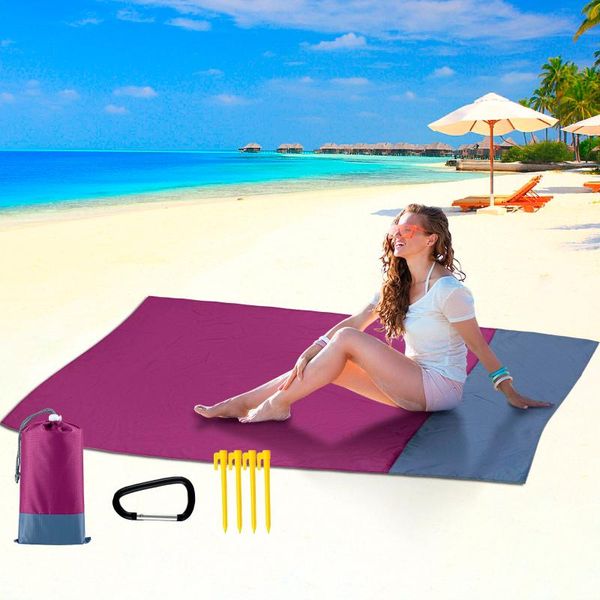 outdoor pads 2x2.1beach towels mat anti sand-beach sand blanket oversized pocket picnic 4 anchor wind prevent proof
outdoor pads 2x2.1beach towels mat anti sand-beach sand blanket oversized pocket picnic 4 anchor wind prevent proof