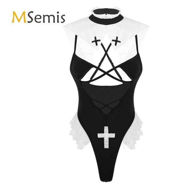 womens role play costume lingerie set spaghetti shoulder straps deep v front high cut thong leotard bodysuit with neck collar
womens role play costume lingerie set spaghetti shoulder straps deep v front high cut thong leotard bodysuit with neck collar