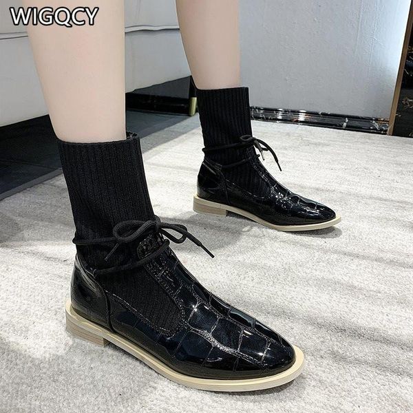 boots 2021autumn winter women's comfortable fashion british style thick heel point toe knit socks women, Black
boots 2021autumn winter women's comfortable fashion british style thick heel point toe knit socks women, Black