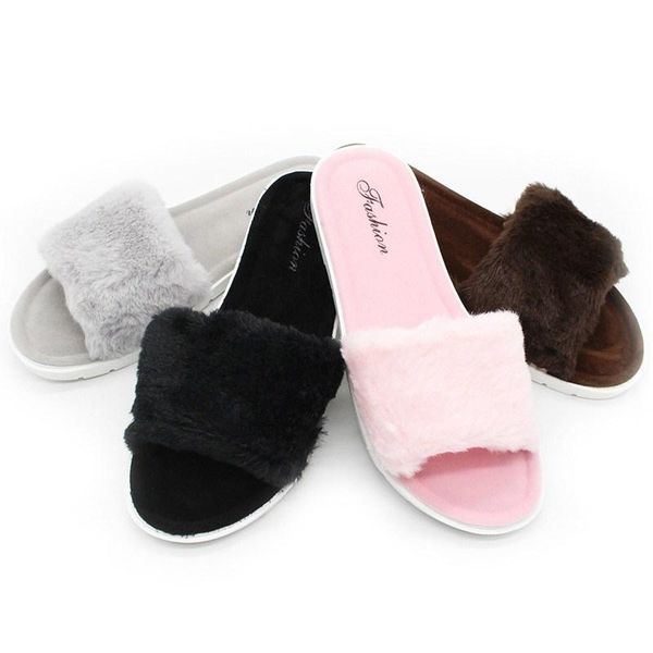 slippers women home fashion ladies sandals womens zapatos mujer winter autumn faux fur shoes, Black
slippers women home fashion ladies sandals womens zapatos mujer winter autumn faux fur shoes, Black