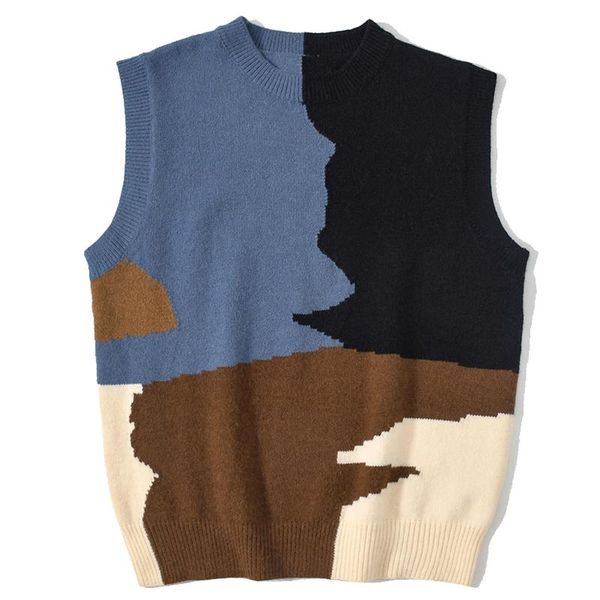 lacible harajuku sweater stitching contrast sleeveless vest knitted embroidered knitted streetwear sweater streetwear retro, White;black
lacible harajuku sweater stitching contrast sleeveless vest knitted embroidered knitted streetwear sweater streetwear retro, White;black