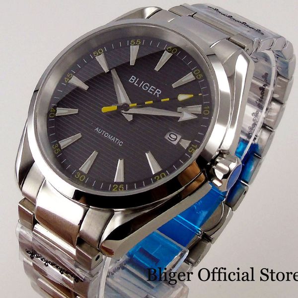 bliger brand business 40mm mechanical men watch 24 jewels nh35a movement steel bracelet seeing back date sapphire crystal, Slivery;brown
bliger brand business 40mm mechanical men watch 24 jewels nh35a movement steel bracelet seeing back date sapphire crystal, Slivery;brown
