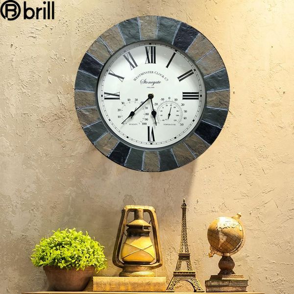 wall clocks nordic large clock vintage multi-function temperature and humidity meter bathroom home decor silent watch
wall clocks nordic large clock vintage multi-function temperature and humidity meter bathroom home decor silent watch