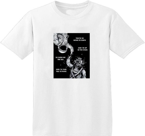 men's t-shirts you're so down to earth and i'm up in the stars show me sea ill you shirt, White;black
men's t-shirts you're so down to earth and i'm up in the stars show me sea ill you shirt, White;black