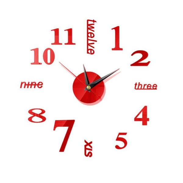 wall clocks creative european style clock home diy3d stereo decoration acrylic digital mirror sticker
wall clocks creative european style clock home diy3d stereo decoration acrylic digital mirror sticker