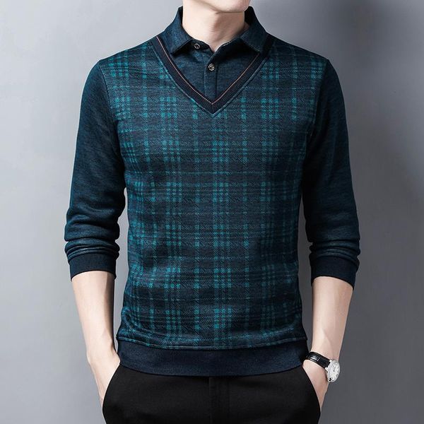 men's sweaters fashion fake two winter men thick warm knitted vintage pullover plaid long sleeve casual pull homme y396, White;black
men's sweaters fashion fake two winter men thick warm knitted vintage pullover plaid long sleeve casual pull homme y396, White;black