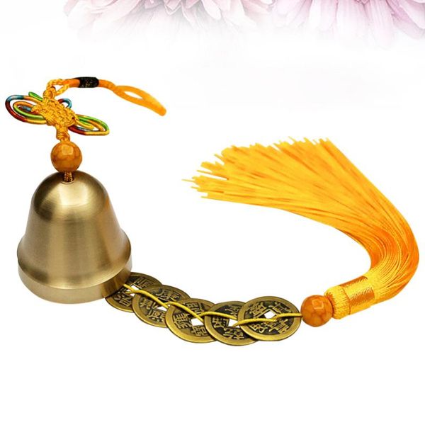 decorative objects & figurines 1pc traditional chinese feng shui copper bell blessing hanging wind chimes for home (golden)
decorative objects & figurines 1pc traditional chinese feng shui copper bell blessing hanging wind chimes for home (golden)