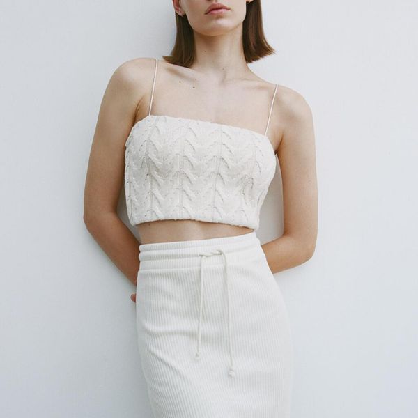 women's tanks & camis 2021 women fashion chic eight-strand braided cropped female sweet girls casual strap oles s8n2, White
women's tanks & camis 2021 women fashion chic eight-strand braided cropped female sweet girls casual strap oles s8n2, White