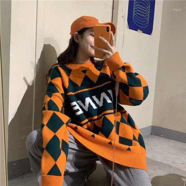 women's sweaters 2021 winter mid-length wild thick european and american style fall/winter lazy sweater women loose outer wear drop, White;black
women's sweaters 2021 winter mid-length wild thick european and american style fall/winter lazy sweater women loose outer wear drop, White;black
