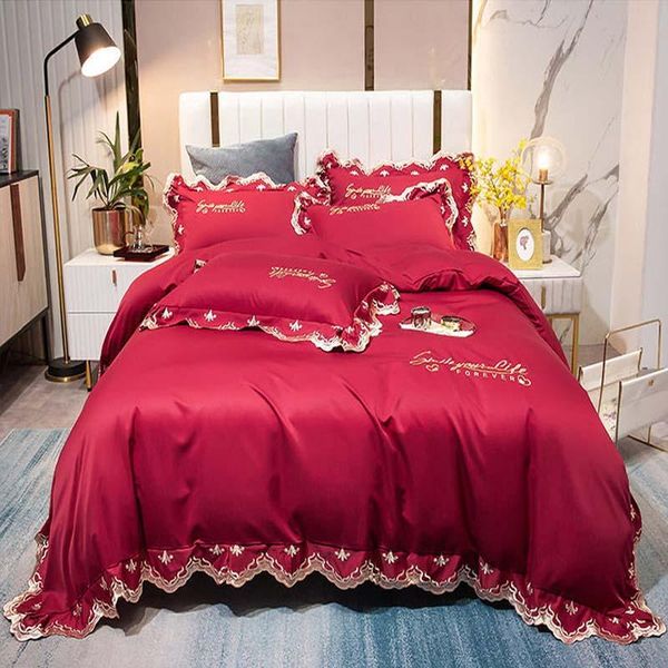 bedding sets bedroom twin full king silk satin lace edge red set bedclothes duvet cover pillowcases flat sheet or fitted
bedding sets bedroom twin full king silk satin lace edge red set bedclothes duvet cover pillowcases flat sheet or fitted