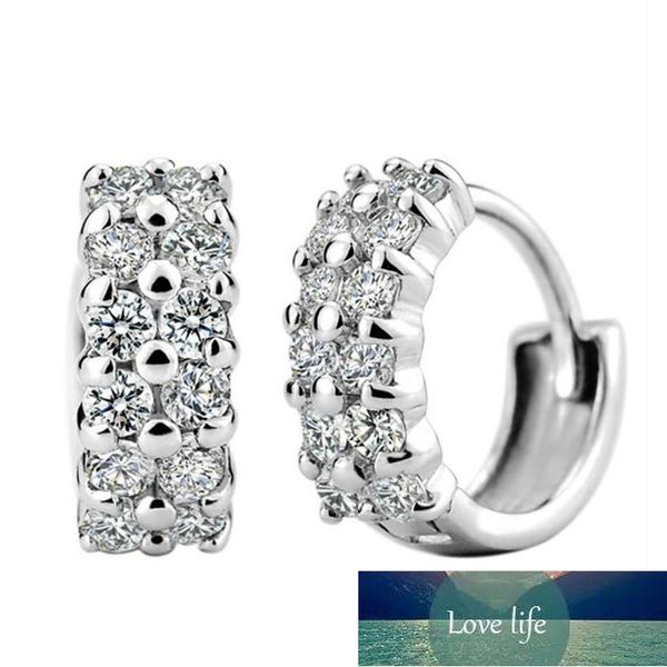 925 sterling silver double row cubic zircon hoop earrings dazzling jewelry for women fashion silver color jewelrys, Golden;silver
925 sterling silver double row cubic zircon hoop earrings dazzling jewelry for women fashion silver color jewelrys, Golden;silver