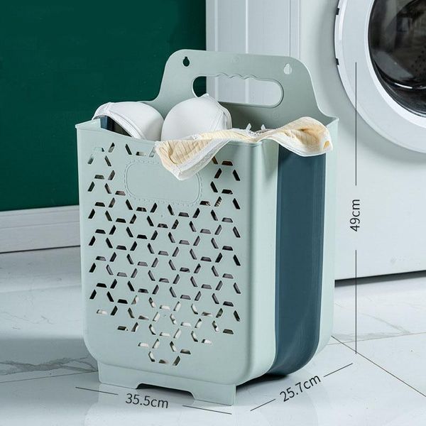 laundry storage & organization household wall hanging basket, basket foldable clothes wall-mounted bathroom clothing holder
laundry storage & organization household wall hanging basket, basket foldable clothes wall-mounted bathroom clothing holder