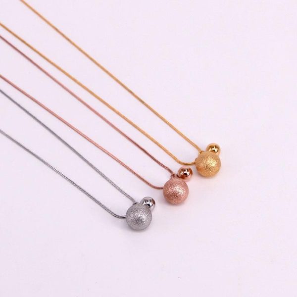 famous stainless steel geometric cute love ball bead shape snake chain pendant necklace rose gold color women party xmas gift1, Silver
famous stainless steel geometric cute love ball bead shape snake chain pendant necklace rose gold color women party xmas gift1, Silver