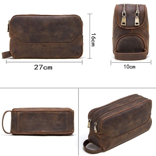 crazy horse genuine leather men wash bag casual travel cosmetic case vintage cow leather makeup bag handbag toiletry bag
crazy horse genuine leather men wash bag casual travel cosmetic case vintage cow leather makeup bag handbag toiletry bag
