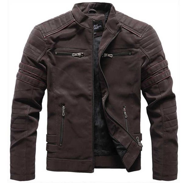 leather jacket men autumn winter fashion stand collar bomber motorcycle jackets mens casual pu leather coats 211009, Black
leather jacket men autumn winter fashion stand collar bomber motorcycle jackets mens casual pu leather coats 211009, Black
