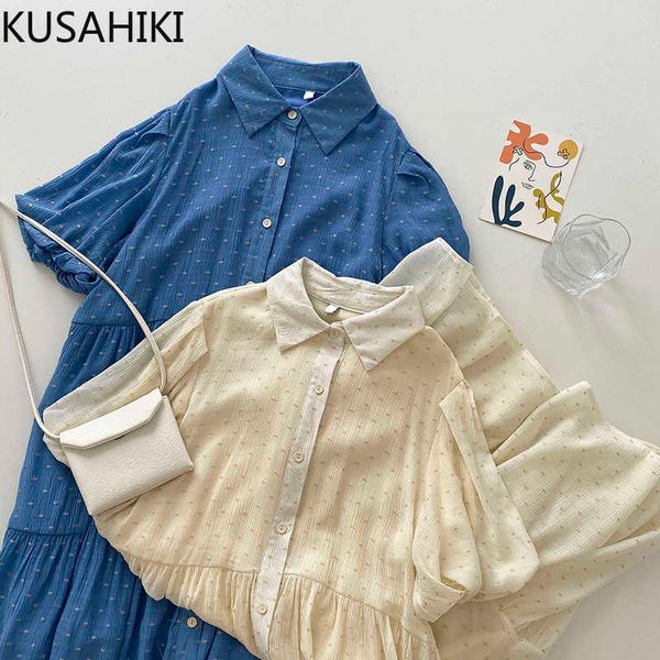 kusahiki sweet dresses for women puff sleeve turn-down collar dress summer korean high waist vestidos de mujer 6j069 210602, Black;gray
kusahiki sweet dresses for women puff sleeve turn-down collar dress summer korean high waist vestidos de mujer 6j069 210602, Black;gray