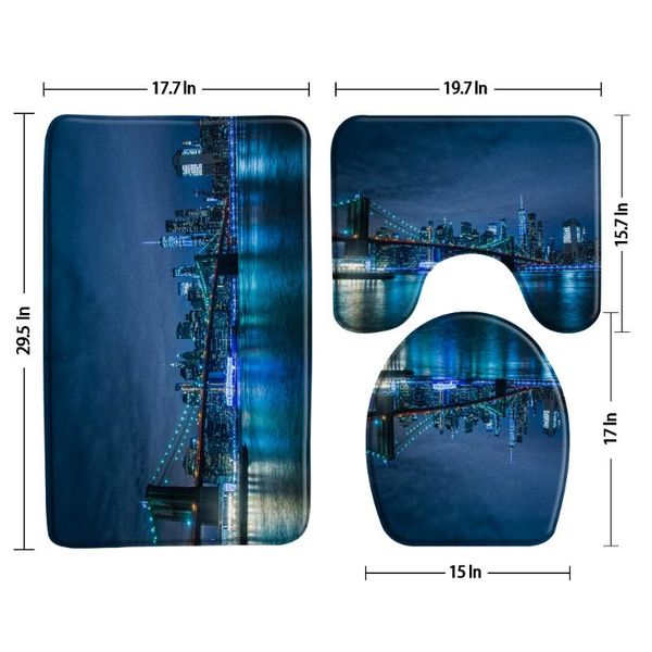 bath mats city bridge night mat 3pcs set scenery non-slip bathroom rug carpet floor toilet cover u-shaped pad products
bath mats city bridge night mat 3pcs set scenery non-slip bathroom rug carpet floor toilet cover u-shaped pad products