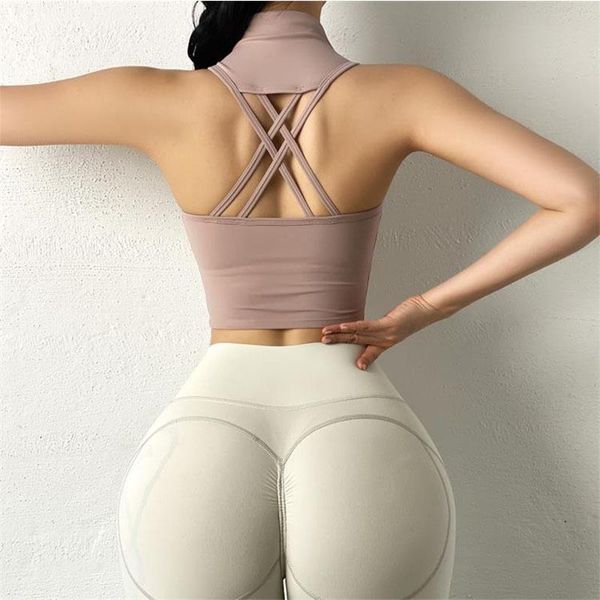 vogue vital yoga bra women fitness high collar removable chest pad brassiere sports backless workout quick dry high impact bra, White;black
vogue vital yoga bra women fitness high collar removable chest pad brassiere sports backless workout quick dry high impact bra, White;black