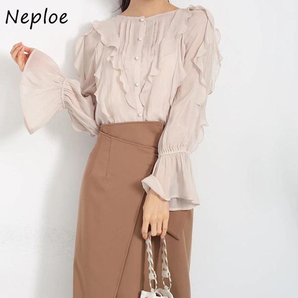 women's blouses & shirts neploe 2021 spring summer elegant sweet japan style flare sleeve blouse women chic ruffles patchwork chiffon b, White
women's blouses & shirts neploe 2021 spring summer elegant sweet japan style flare sleeve blouse women chic ruffles patchwork chiffon b, White