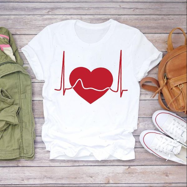 women 90s cartoon love heart heartbeat cute clothes lady t shirts womens t shirt ladies graphic female tee t shirt, White
women 90s cartoon love heart heartbeat cute clothes lady t shirts womens t shirt ladies graphic female tee t shirt, White