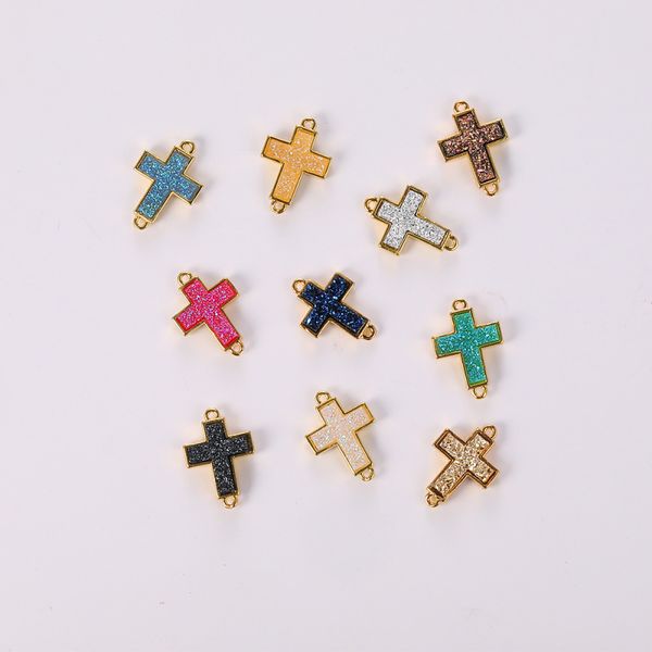 2022 new fashion resin crystal cluster cross charms for diy jewelry making 10pcs/bag, Bronze;silver
2022 new fashion resin crystal cluster cross charms for diy jewelry making 10pcs/bag, Bronze;silver