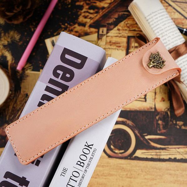 pencil bags genuine leather pen pouch holder single bag case with snap button for rollerball fountain ballpoint (orange)
pencil bags genuine leather pen pouch holder single bag case with snap button for rollerball fountain ballpoint (orange)