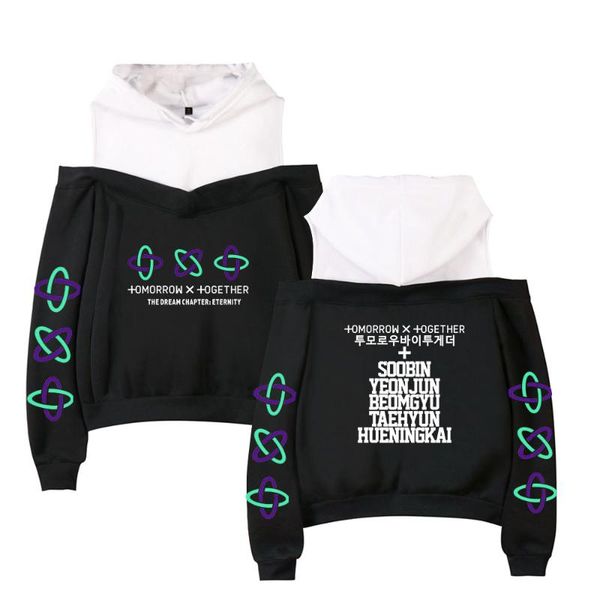 women's hoodies & sweatshirts txt the dream chaptereternity sweatshirt printing women casual long-sleeved off-shoulder streetwear for, Black
women's hoodies & sweatshirts txt the dream chaptereternity sweatshirt printing women casual long-sleeved off-shoulder streetwear for, Black