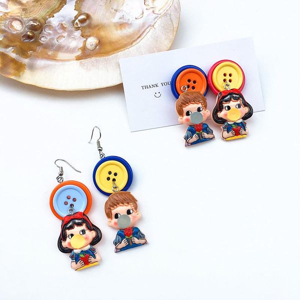dangle & chandelier creative cartoon asymmetric earrings buttons cute baby boy girl blowing bubbles for women fashion jewelry wholesale, Silver
dangle & chandelier creative cartoon asymmetric earrings buttons cute baby boy girl blowing bubbles for women fashion jewelry wholesale, Silver