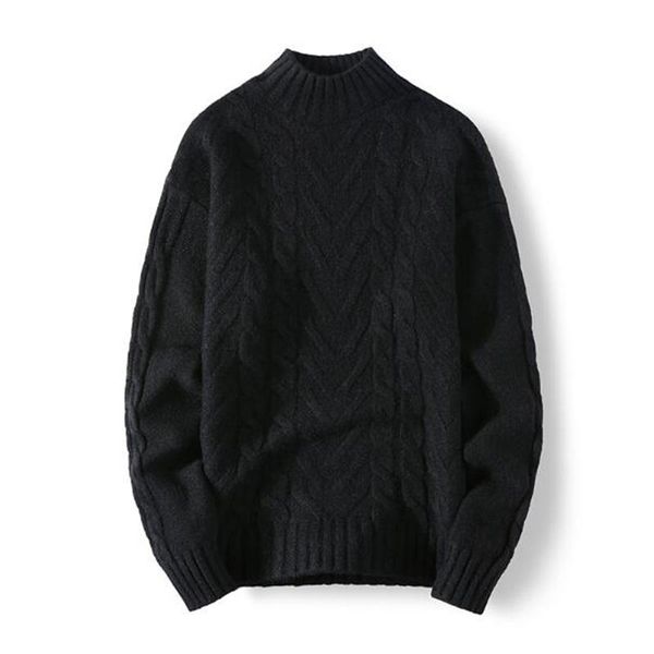 men's sweaters men fashion half high collar knitted autumn winter warm solid knitwear long sleeve jumper harajuku males, White;black
men's sweaters men fashion half high collar knitted autumn winter warm solid knitwear long sleeve jumper harajuku males, White;black