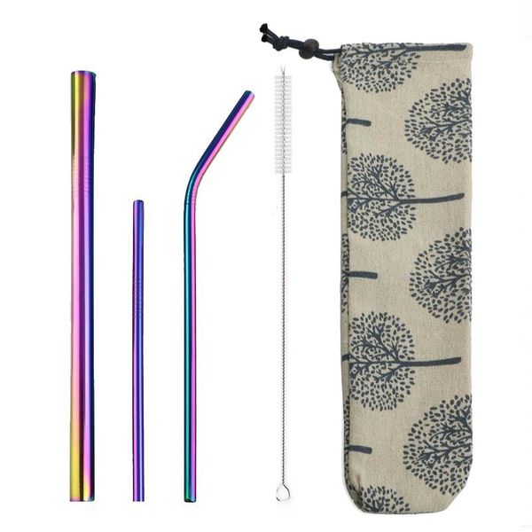 drinking straws 5pcs rainbow colorful stainless steel reusable straight bent metal straw with cleaner brush set drop
drinking straws 5pcs rainbow colorful stainless steel reusable straight bent metal straw with cleaner brush set drop