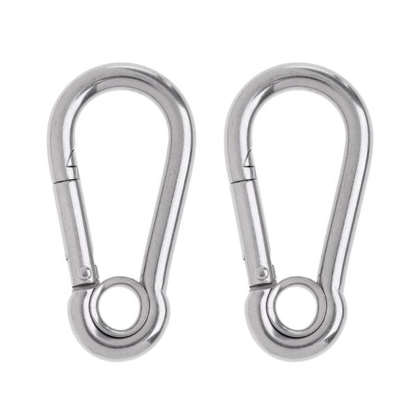 cords, slings and webbing 2pcs durable stainless steel climbing spring carabiner clip hook with eye for climbing/ hiking/ camping/ outdoor
cords, slings and webbing 2pcs durable stainless steel climbing spring carabiner clip hook with eye for climbing/ hiking/ camping/ outdoor