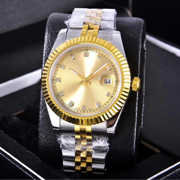 two tone color fashion men women classic watch designer stainless steel couple watches mens watches automatic movement glide wristwatch, Slivery;brown
two tone color fashion men women classic watch designer stainless steel couple watches mens watches automatic movement glide wristwatch, Slivery;brown