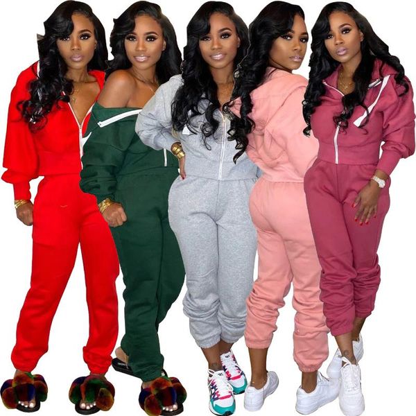 women's tracksuits 25m1015 autumn winter women casual sports solid zipper with hood two piece set and pants tracksuit sweatsuit outfits, Gray
women's tracksuits 25m1015 autumn winter women casual sports solid zipper with hood two piece set and pants tracksuit sweatsuit outfits, Gray