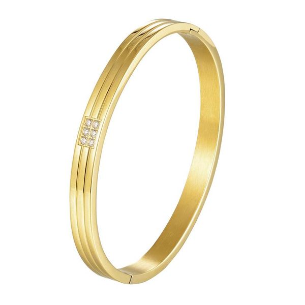 bangle beautiful stripe shape inlaid zircon bracelet stainless steel woman fashion jewelry love gift, Black
bangle beautiful stripe shape inlaid zircon bracelet stainless steel woman fashion jewelry love gift, Black