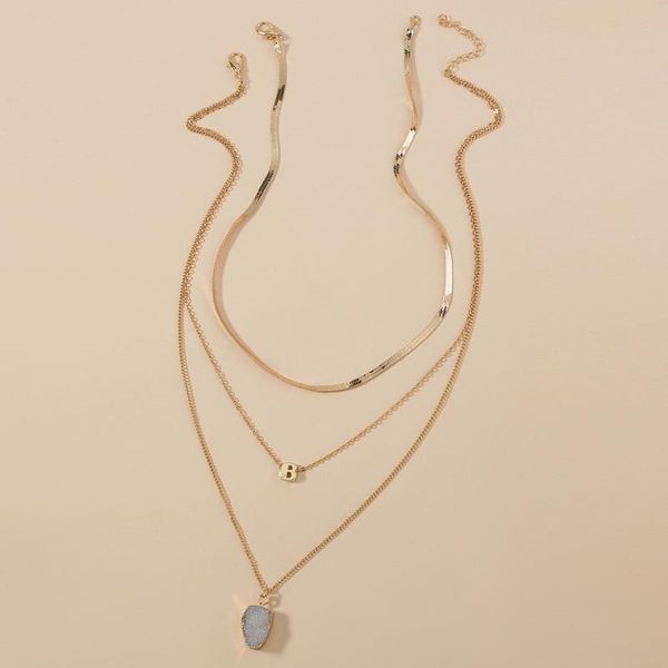 chains natural crystal stone pendant necklace charm multilayer gold chain accessories jewelry for women, Silver
chains natural crystal stone pendant necklace charm multilayer gold chain accessories jewelry for women, Silver