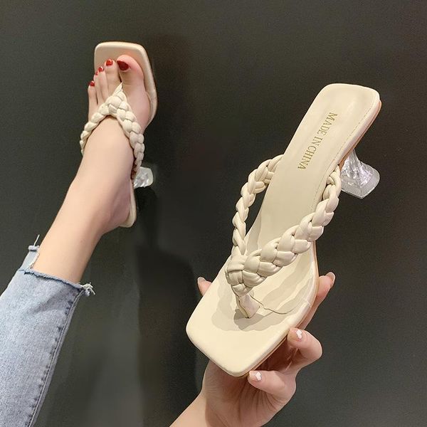 slippers high-heeled shoes lady casual low square heel slipers women rubber flip flops slides luxury block 2021 hawaiian summer, Black
slippers high-heeled shoes lady casual low square heel slipers women rubber flip flops slides luxury block 2021 hawaiian summer, Black