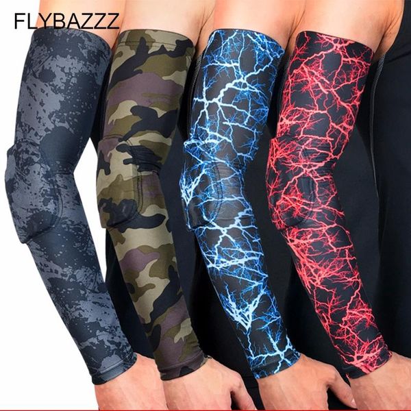 elbow & knee pads 1 pcs honeycomb camouflage sports support training brace protective elastic arm sleeve bandage basketball volleyball, Black;gray 
elbow & knee pads 1 pcs honeycomb camouflage sports support training brace protective elastic arm sleeve bandage basketball volleyball, Black;gray