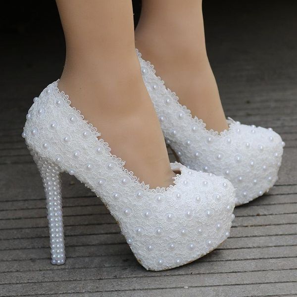 dress shoes 2021 women platform high heels flower white lace wedding pumps big size bridal female heel for lady, Black
dress shoes 2021 women platform high heels flower white lace wedding pumps big size bridal female heel for lady, Black