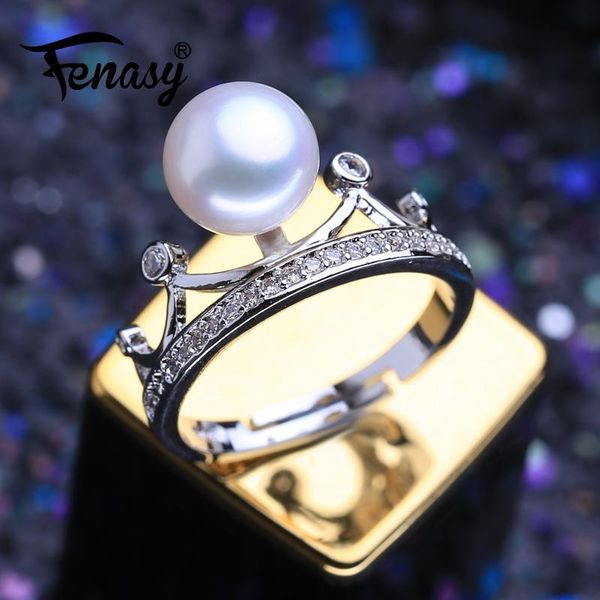 cluster rings fenasy natural freshwater pearl fashion trendy crown shape zircon party silver adjustable for women, Golden;silver
cluster rings fenasy natural freshwater pearl fashion trendy crown shape zircon party silver adjustable for women, Golden;silver